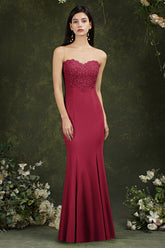 Stunning Long Mermaid Bateau Appliques Lace Ruffles Formal Dress