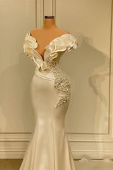 Elegant Sweetheart Ruffles Floor Length Long Mermaid Prom Dress