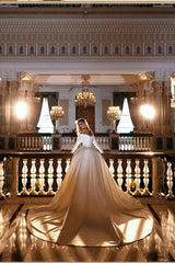 Charming Mermaid Strapless Off the Shoulder Long Sleeves Satin Wedding Dress