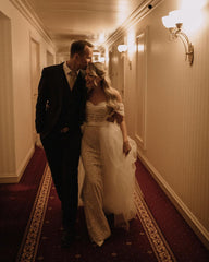 Gorgeous Long Mermaid Off Shoulder Tulle Wedding Dress with Detachable Tulle Train