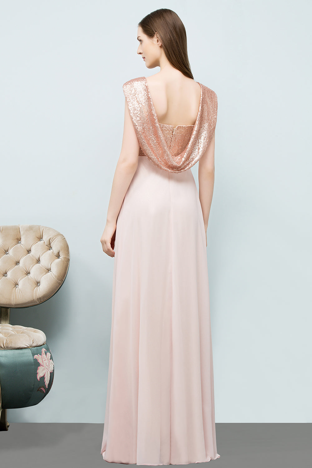 Chic Long Sweetheart Chiffon A-line Evening Dress