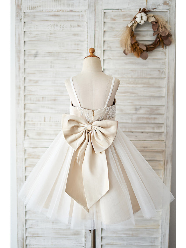 Short Ball Gown Tulle Lace Wedding Flower Girl Dresses