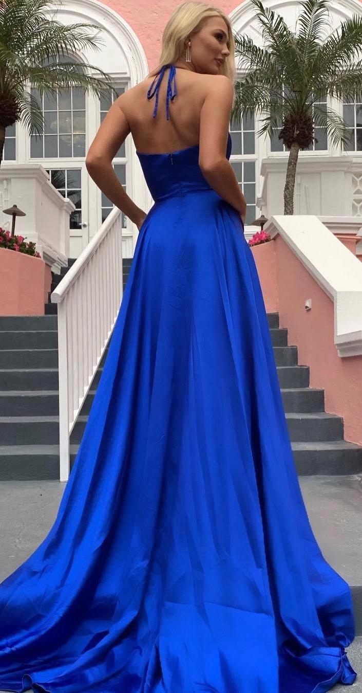 Beautiful Spaghetti Straps Stretch Satin A-line Prom Dress