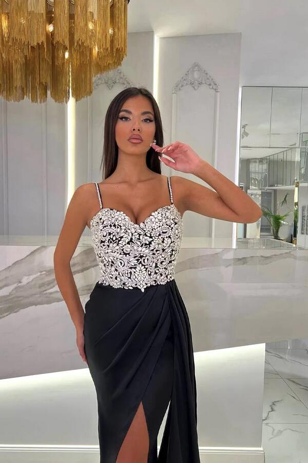 Gorgeous Long Mermaid Sweetheart Beading Prom Dresses with Split