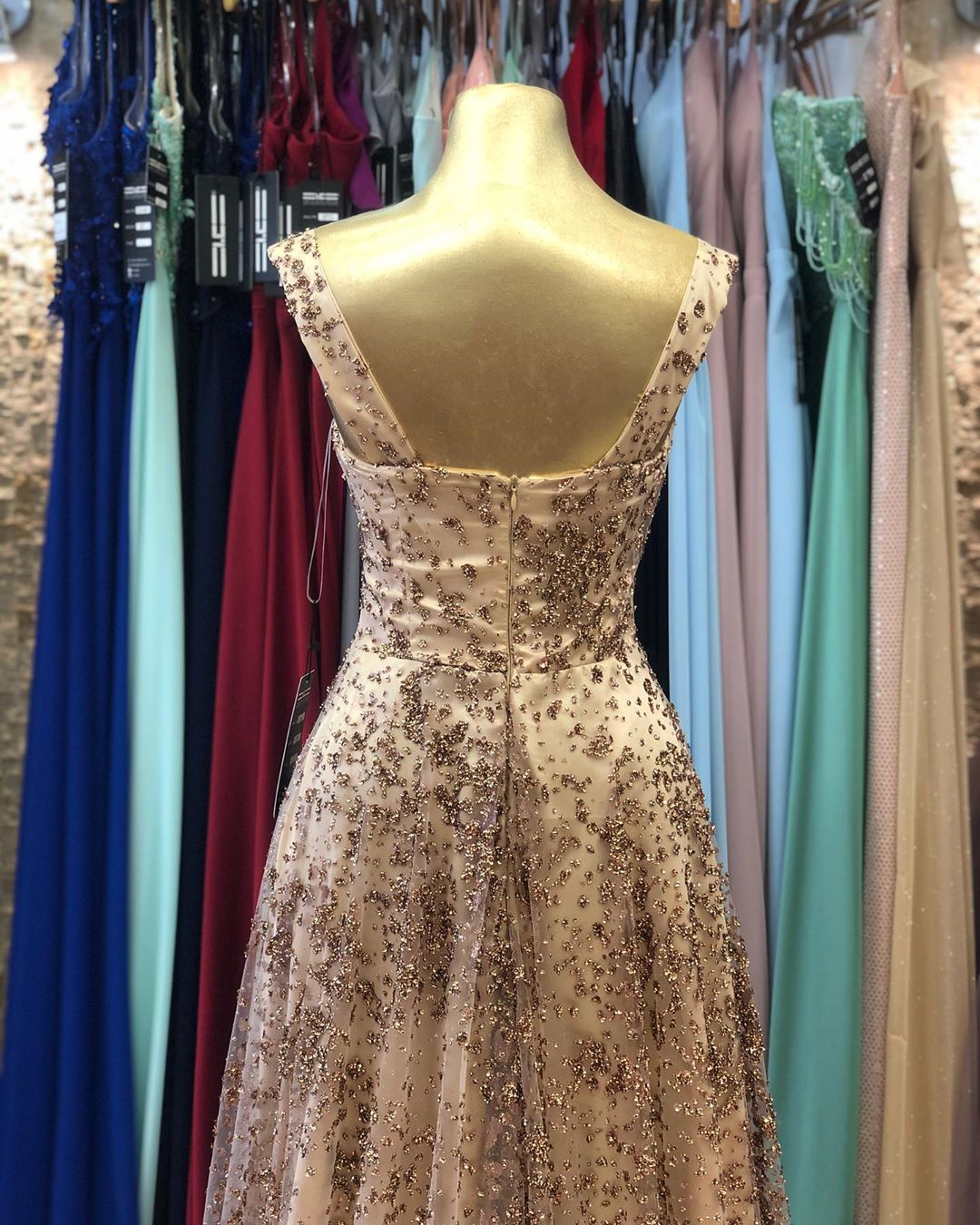 Long A-line Sweetheart Spaghetti Straps Backless Prom Dress