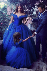 Long Ball Gown Off the Shoulder Tulle Formal Evening Dresses