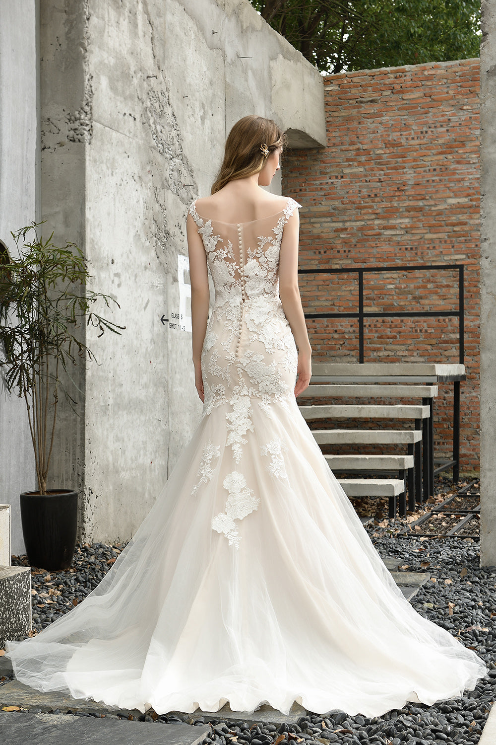 Long Mermaid Sweetheart Tulle Lace Floor Length Wedding Dresses
