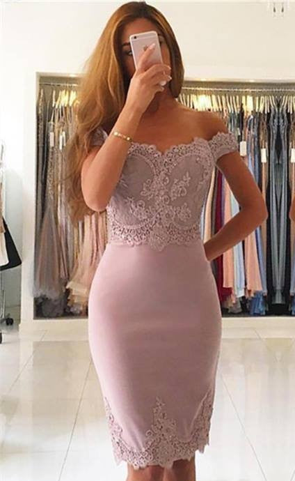Simple Short Mermaid Off The Shoulder Party Dresses