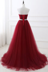 Long Strapless Organza A-line Evening Prom Dress