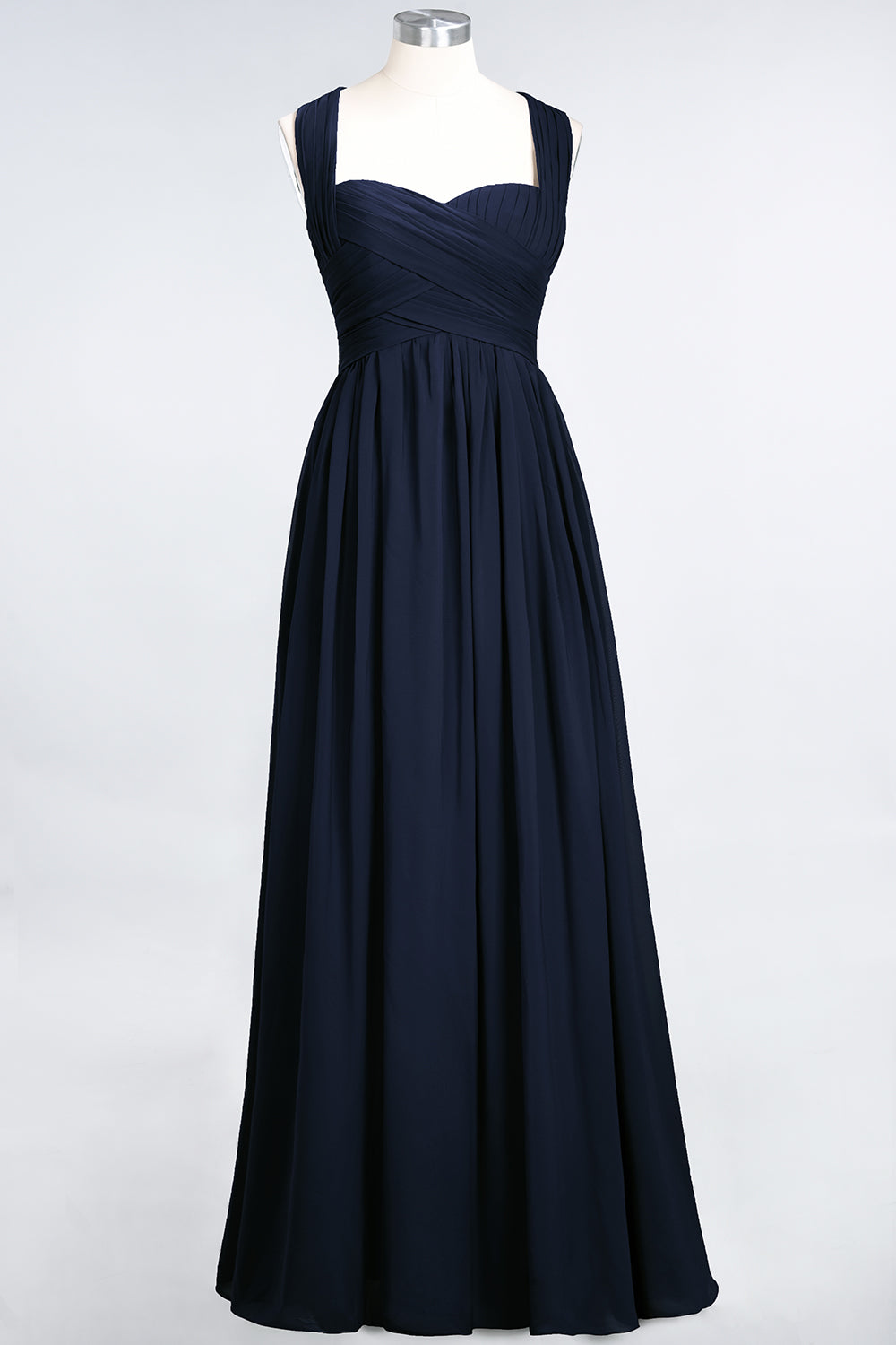 Burgundy Simple Long A-line Cap Sleeves Sweetheart Bridesmaid Dress