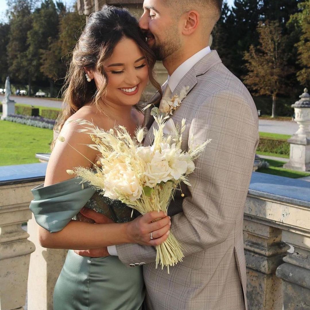 Modest Long Mermaid Off the Shoulder Satin Prom Dress with Slit