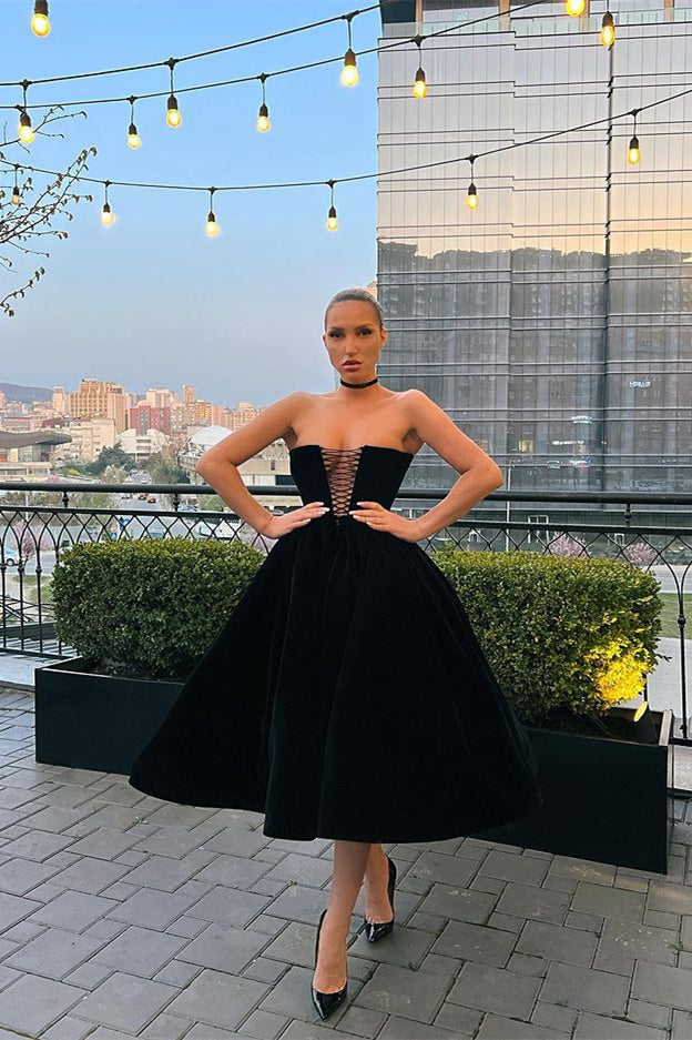 Short A-line Satin Formal Prom Dresses with Pockets
