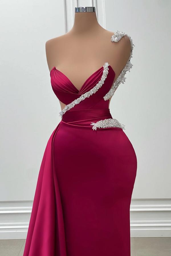 Elegant Long Mermaid Sweetheart Satin Formal Prom Dresses