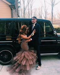 Long Mermaid Sweetheart Tulle Straps Appliques Lace Prom Dress
