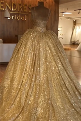 Long Sweetheart Spaghetti Straps Tulle Ball Gown Prom Dress