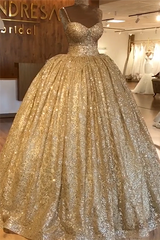 Long Sweetheart Spaghetti Straps Tulle Ball Gown Prom Dress