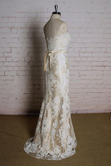 Strapless Appliques Tulle Long Mermaid Wedding Dress