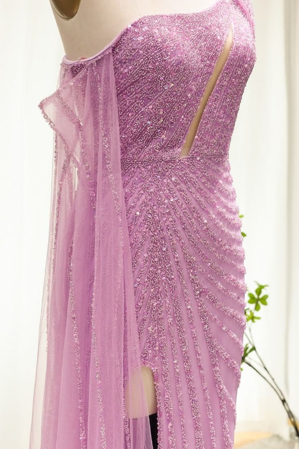 Luxury Long One Shoulder Mermaid Front Slit Evening Formal Dresses