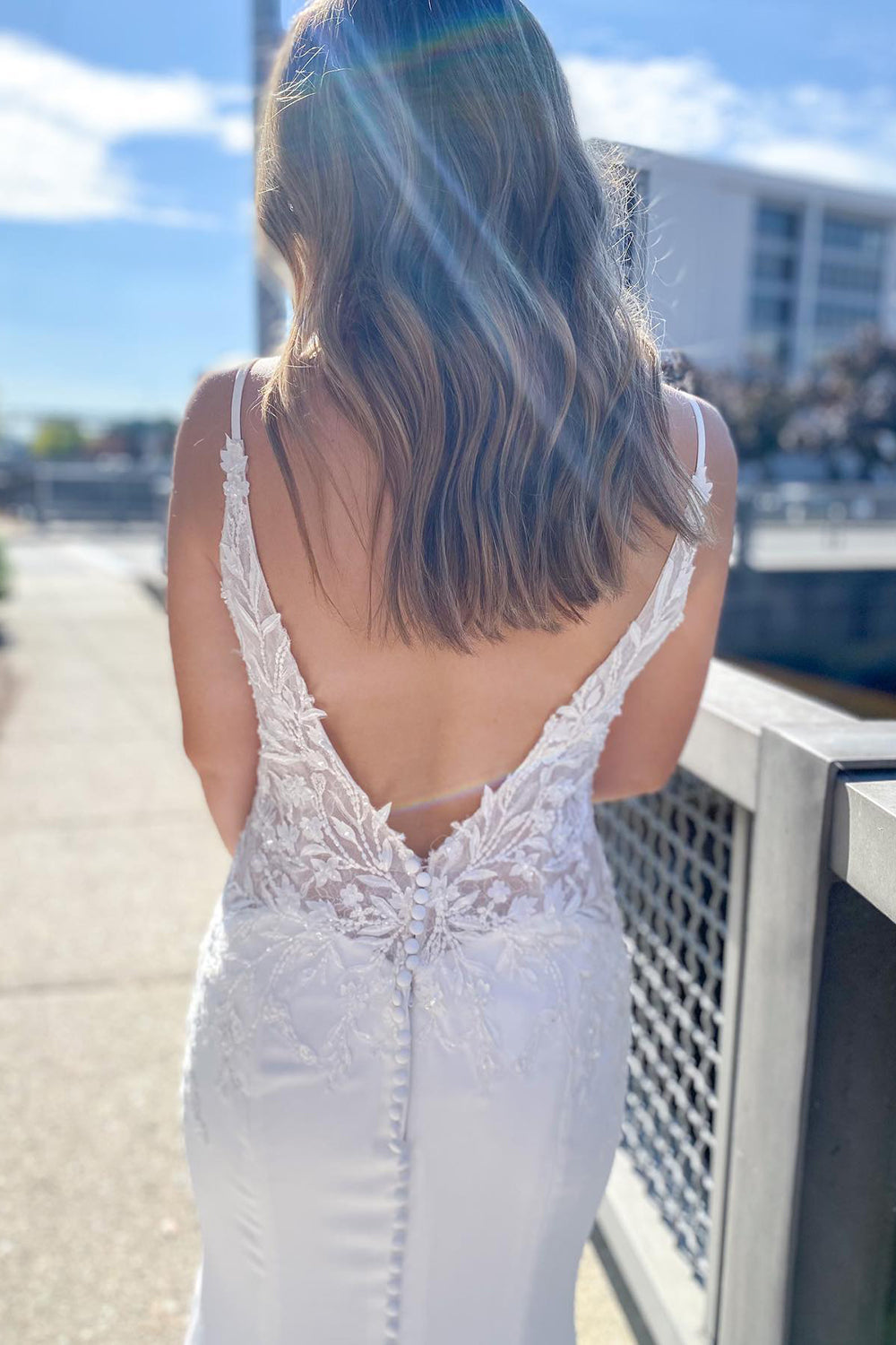 Vintage Long Spaghetti Straps Sweetheart Appliques Lace Open Back Mermaid Wedding Dress