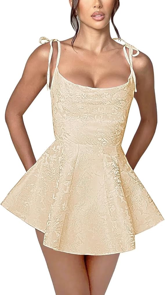 A-line Short Spaghetti Straps Satin Sleeveless Homecoming Dress