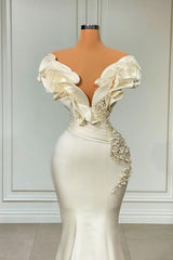 Elegant Sweetheart Ruffles Floor Length Long Mermaid Prom Dress