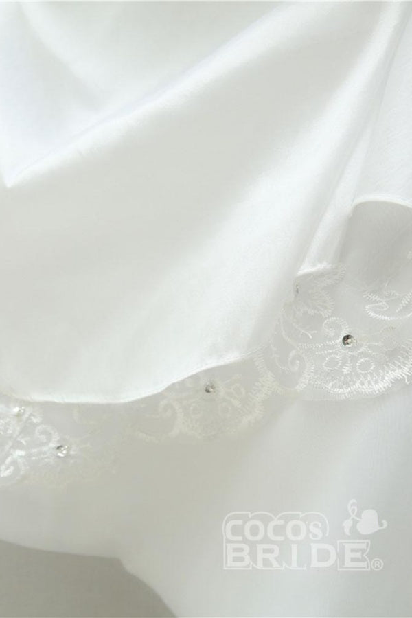 Gorgeous Long Sweetheart Beaded Ball Gowns Lace-Up Wedding Dresses