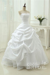 Gorgeous Long Sweetheart Beaded Ball Gowns Lace-Up Wedding Dresses