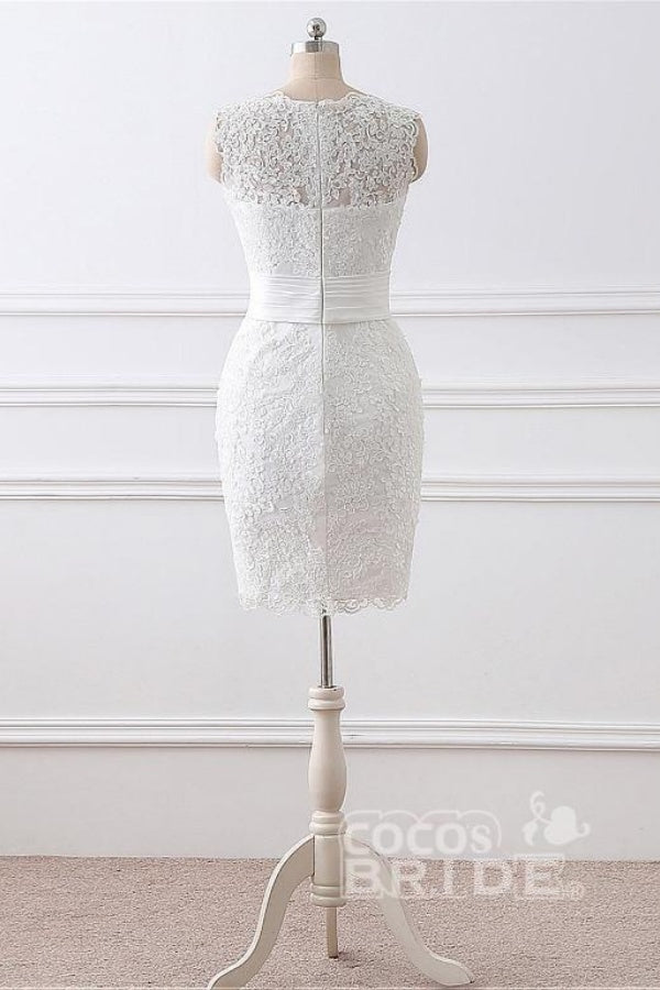 Gorgeous Long White Mermaid Tulle Lace Wedding Dresses With Detachable Skirts