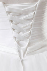 Long Ball Gown Jewel Neck Floor Length Chiffon Tulle Sleeveless Wedding Dresses