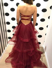 Long Sweetheart Organza A-line Backless Prom Dress