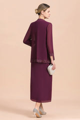 V-neck Elegant Sleeveless Lace Appliques Mother of Bride Dress With Wraps
