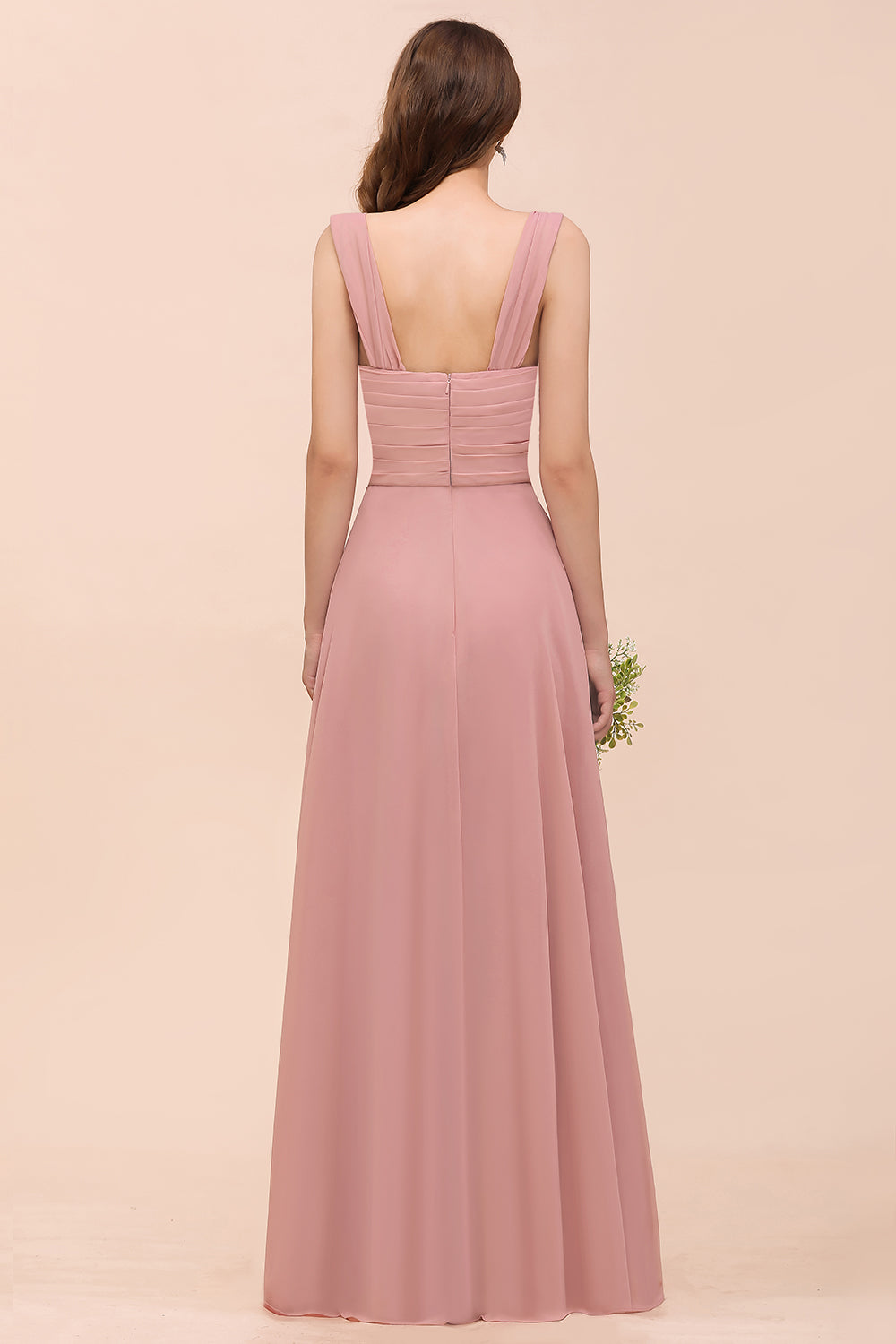 A-line Chiffon Sweetheart Long Wedding Guest Dresses