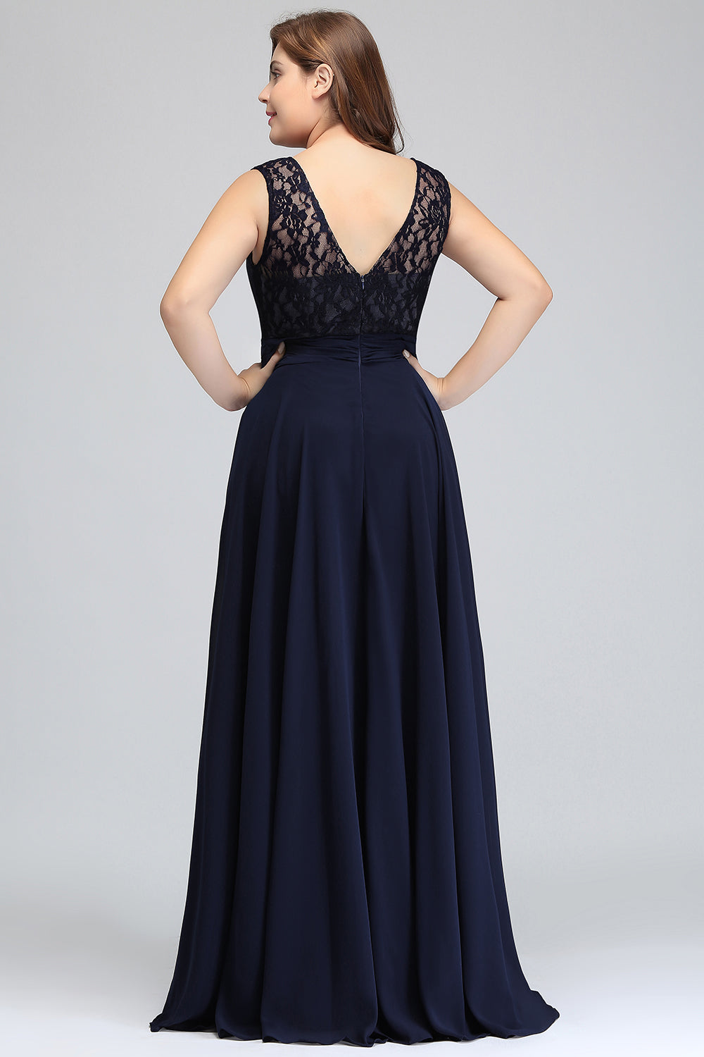 Classy Bateau Sleeveless A-Line Chiffon Floor Length Ruffles Prom Dress