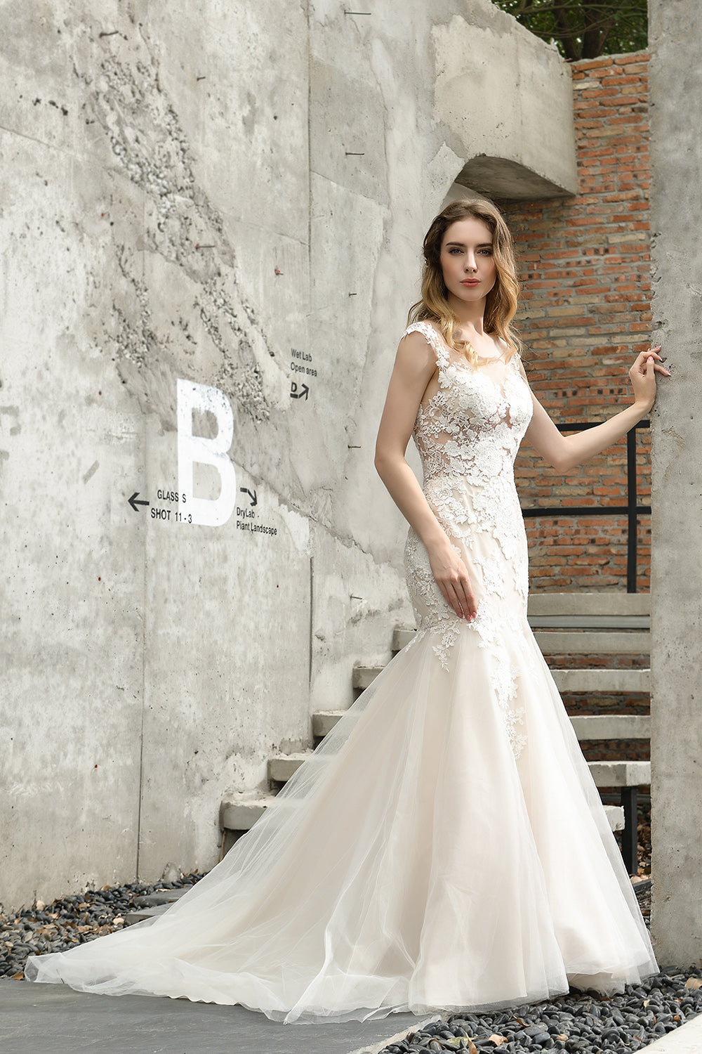 Long Mermaid Sweetheart Tulle Lace Floor Length Wedding Dresses