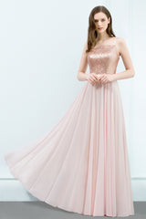 Long Spaghetti Straps Chiffon A-line Evening Dress
