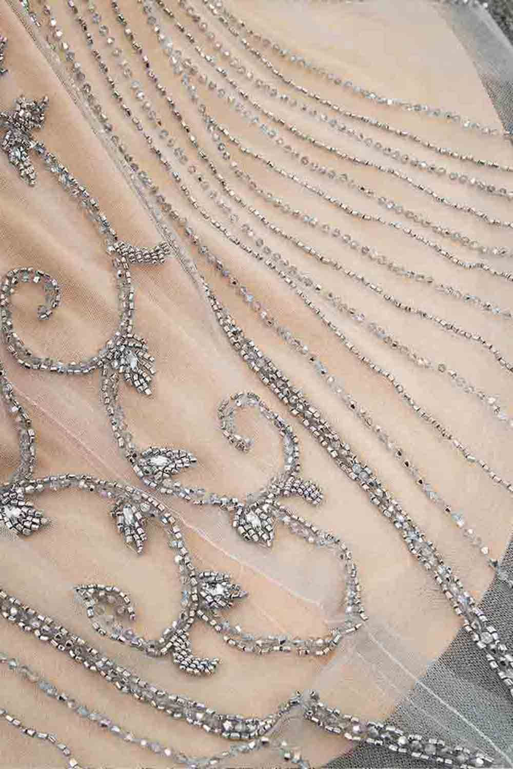 Long Mermaid Jewel Satin Beads Formal Evening Dresses