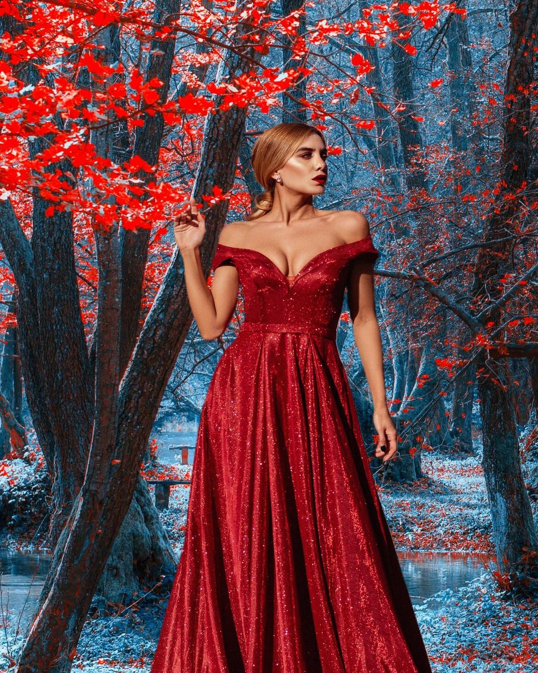 Long Glitter A-line Off the Shoulder Sequins Prom Dress