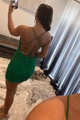Short Lace Strapless Mermaid Backless Homecoming Dress