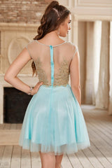 Short Off The Shoulder A-line Tulle Homecoming Dresses