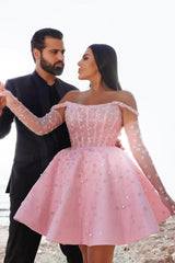 Short A-line Strapless Satin Princess Party Dresses