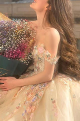 Graceful Long Ball Gown Sweetheart Tulle Beading Appliques Wedding Dresses
