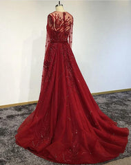 Gorgeous Bateau Long Sleeve Floor Length Ruffles Tulle Mermaid Formal Dresses