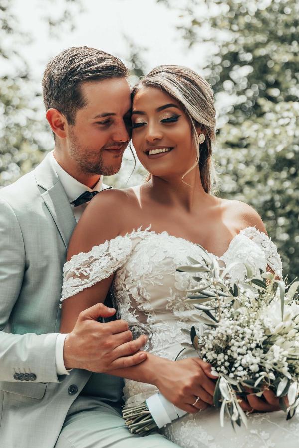Beautiful Long Mermaid Off the Shoulder Tulle Lace Backless Wedding Dress