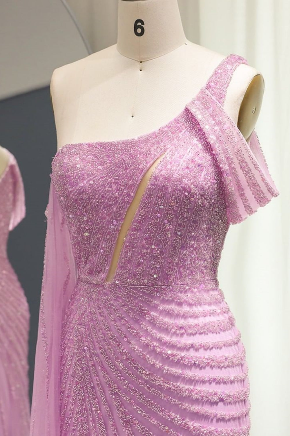 Luxury Long One Shoulder Mermaid Front Slit Evening Formal Dresses